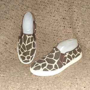 COLE HAAN-Grand.Os-Jennica Shimmer Giraffe Print-Loafers-Sz 7.5B-Excellent